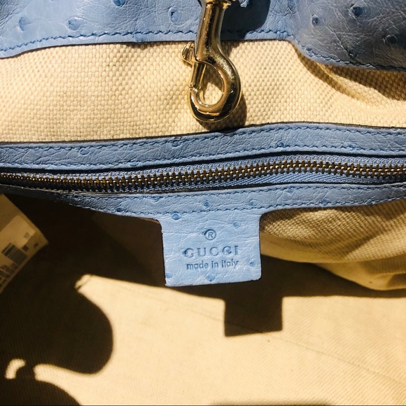 gucci bag with ostrich leather - Picture 3 of 9